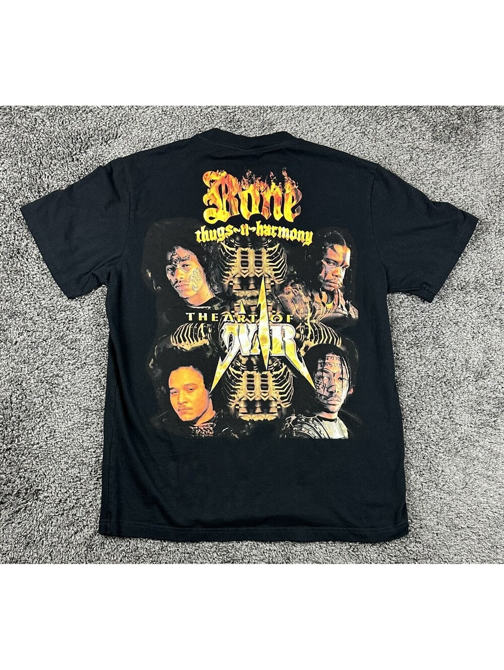 Bone Thugs-N-Harmony The Art of War Embroidered T-Shirt Black Large L